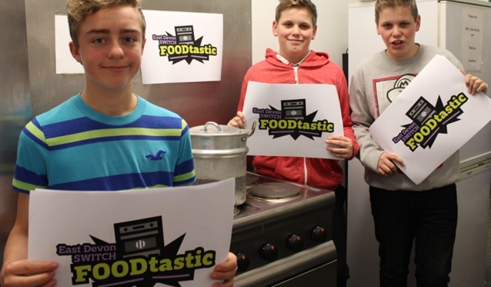 In the kitchen are Kian Newton and twins Bradley and Brendon Hough all from Littleham in Exmouth.