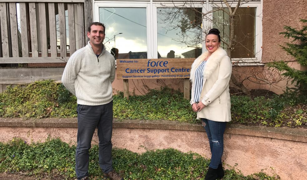 Oly Watts from FORCE Cancer Charity with Bovis Homes regional marketing manager, Stacey Banfield