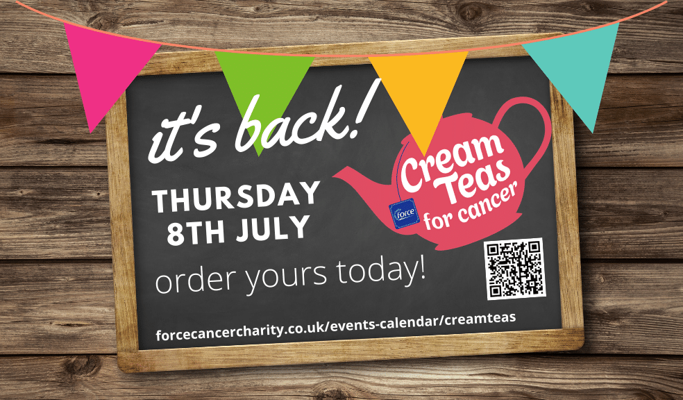 FORCE cancer Charity's Cream Teas for Cancer event is back this July.