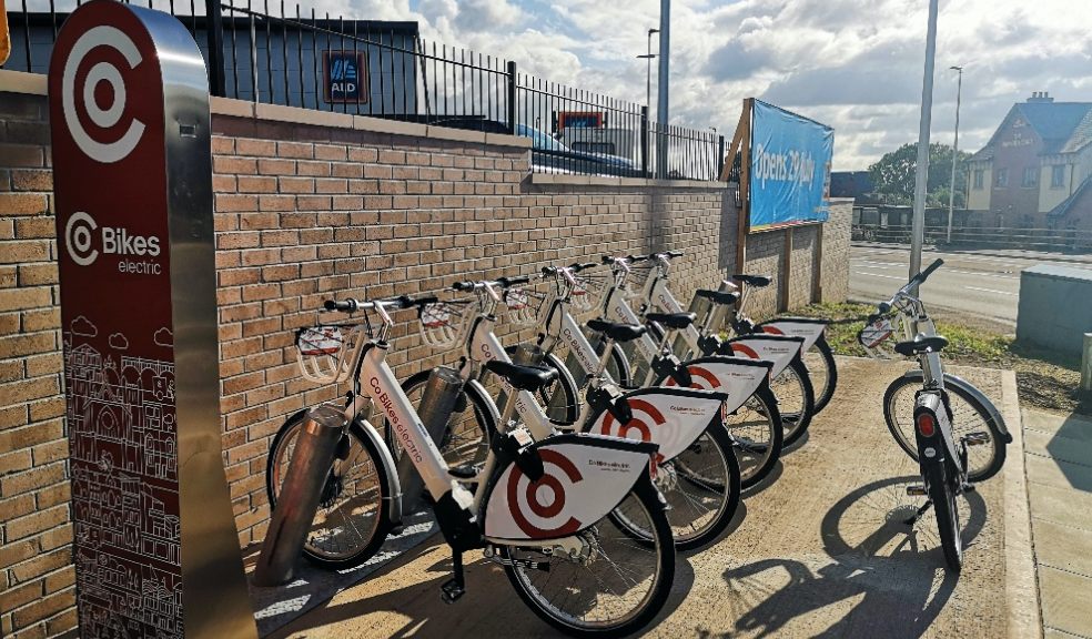 Co Bikes, part of the Co Cars group of shared mobility services, has announced the opening of its latest electric bike station at the new Aldi store, Pinhoe.