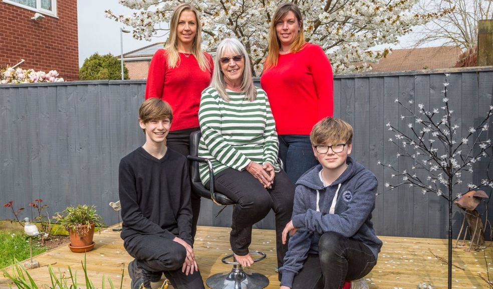 Frances and her family - from left to right Jake, Kerry, Frances, Carla and Dan
