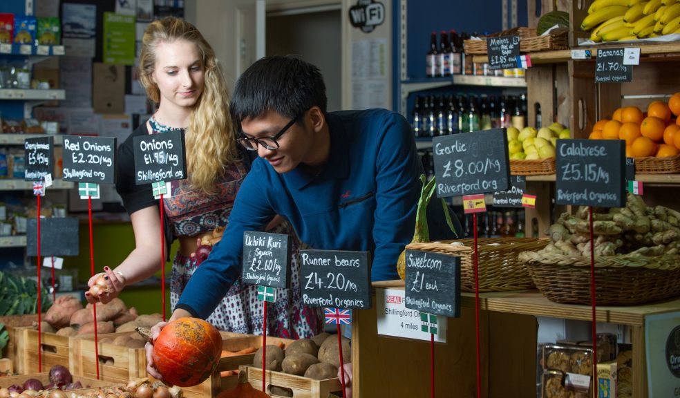 Freya and Luis at The Real Food Store Exeter