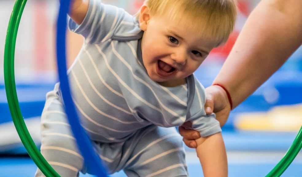 Children at Honiton Gymnastics try out some of the equipment that will soon be used for Fun4Baby & Turbo ToddlersTM sessions