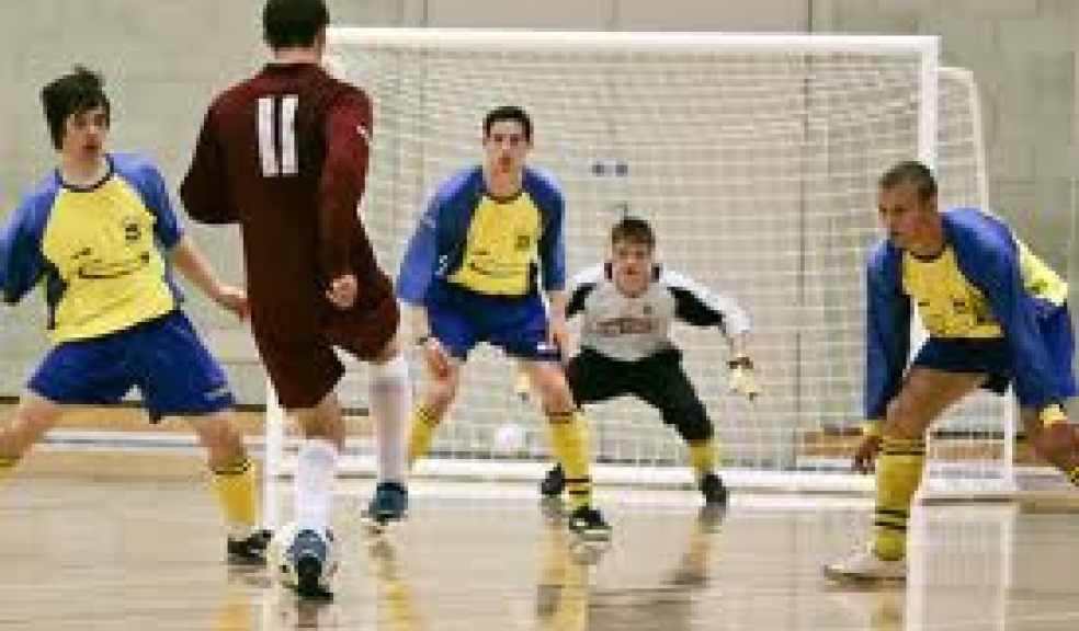Futsal action shot