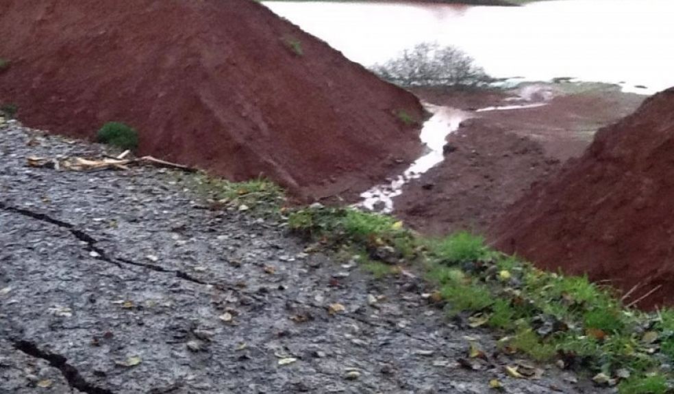 Grand Western Canal breach pic courtesy of BBC SouthWest