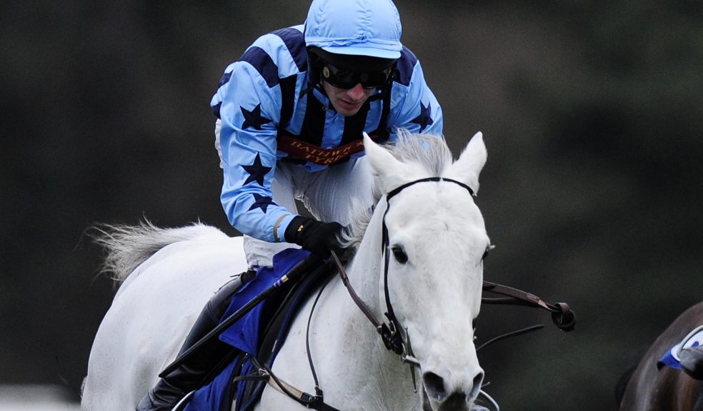 Racing action at Exeter Racecourse