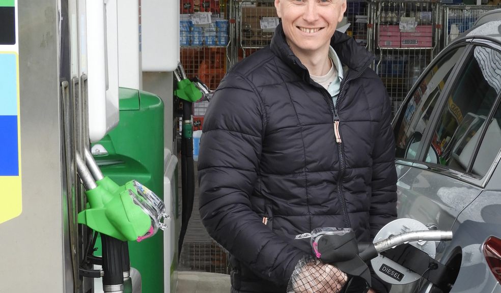 Oli Yeo, Managing Director and designer of GripHero Ltd, at BP Whitehouse Services in Okehampton – the first forecourt in the UK to install GripHero