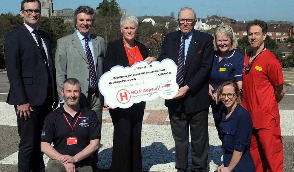 HELP Appeal donate £1 million to the upgrade of Royal Devon and Exeter Hospital's helipad