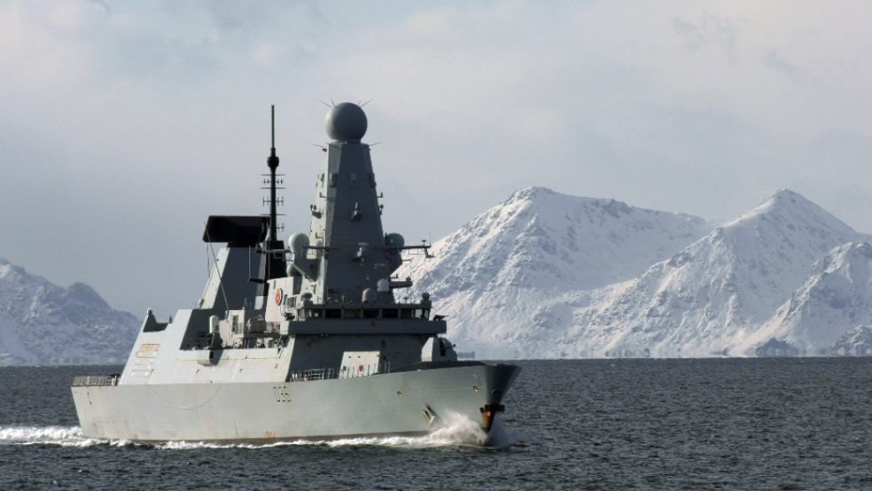 HMS Defender in the waters of the High North, 2022. Photo: UK MOD © Crown copyright 2022 via OGL