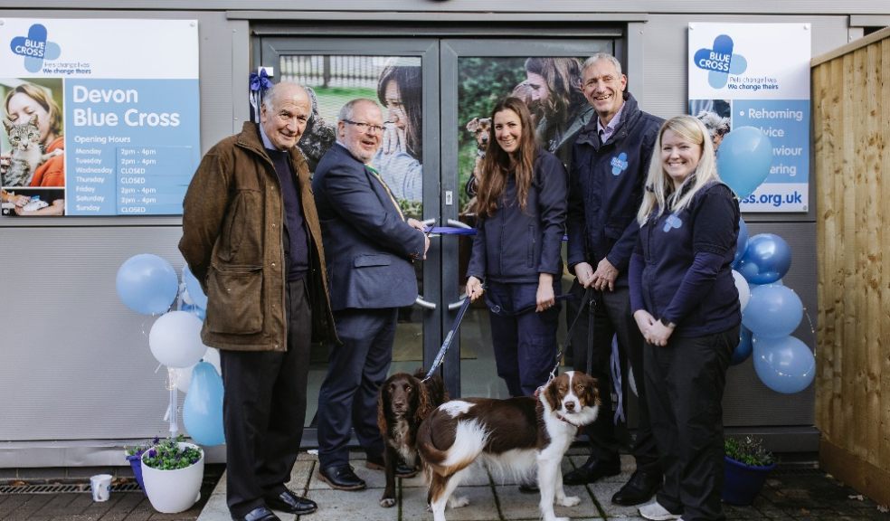 L-R: Tim Porter, Blue Cross Trustee; The Lord Mayor of Exeter; Louise Thomson, Blue Cross; Chris Burghes, Blue Cross CEO and Annaliese Langworthy, Blue Cross Devon Centre Manager.