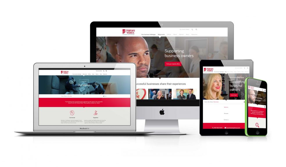 Haines Watts new responsive website