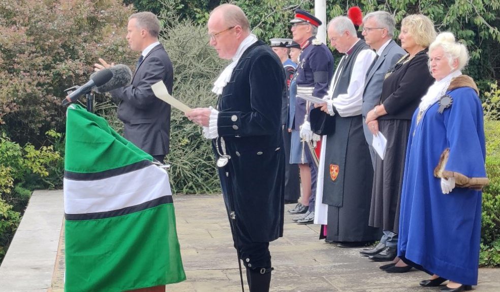 High Sheriff of Devon reading the Proclamation