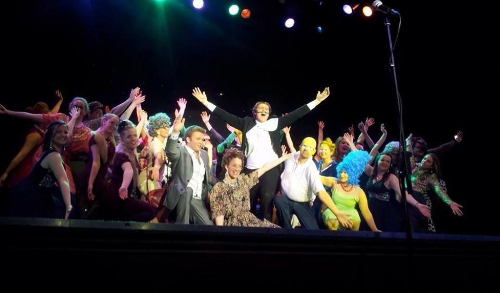 Members from Honiton YFC during their charity performance of their production Gogglebox