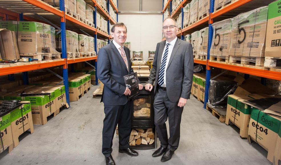 Hunter Stoves director Paul Grimes with relationship director at Lloyds Bank Steve Hearn