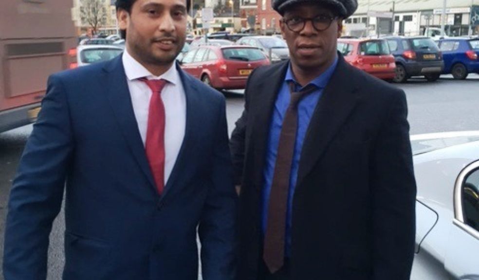 Ian Wright with driver Sadi