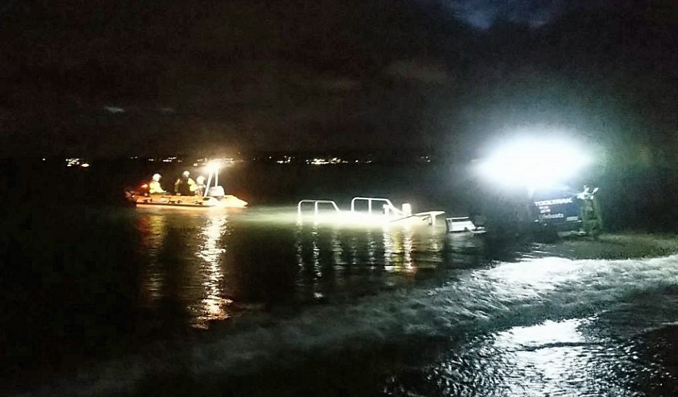 Exmouth Inshore Lifeboat during the rescue