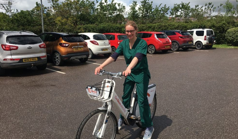 Dr Emily Hay NHS Doctors get on their bikes for home visits thanks to Co Bikes