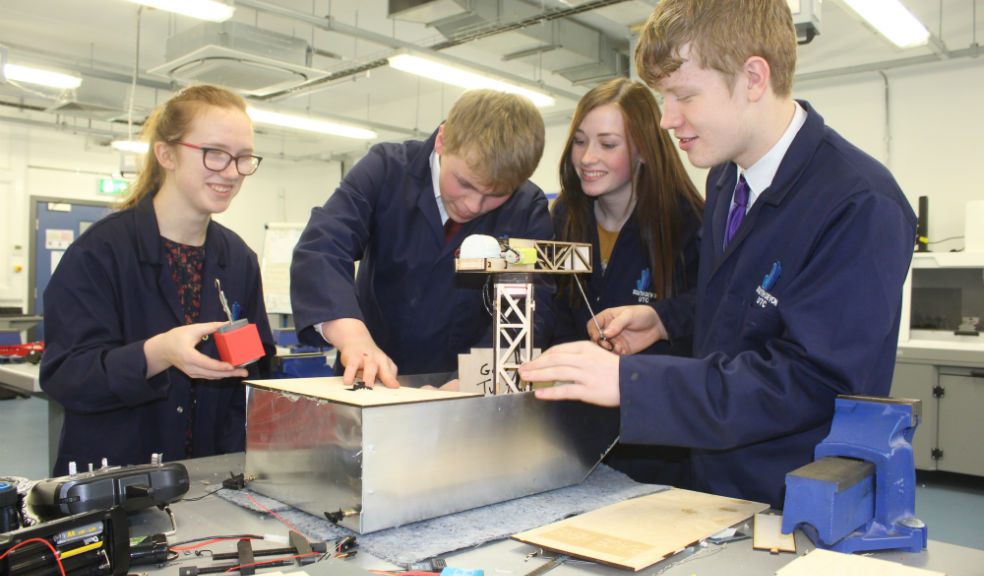 Year 12 students Mollie Duffy, Nathan Evans, Toby Coniam and Libby Sandle