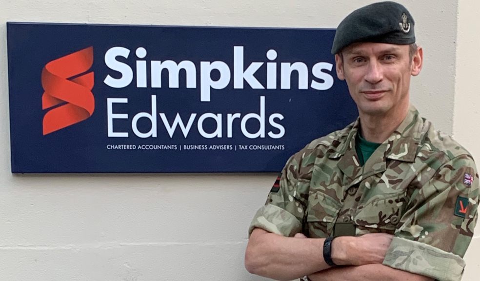 Jean-Paul Quertier, Lt Col in the Army Reserves and partner at Exeter-based Chartered Accountancy firm Simpkins Edwards