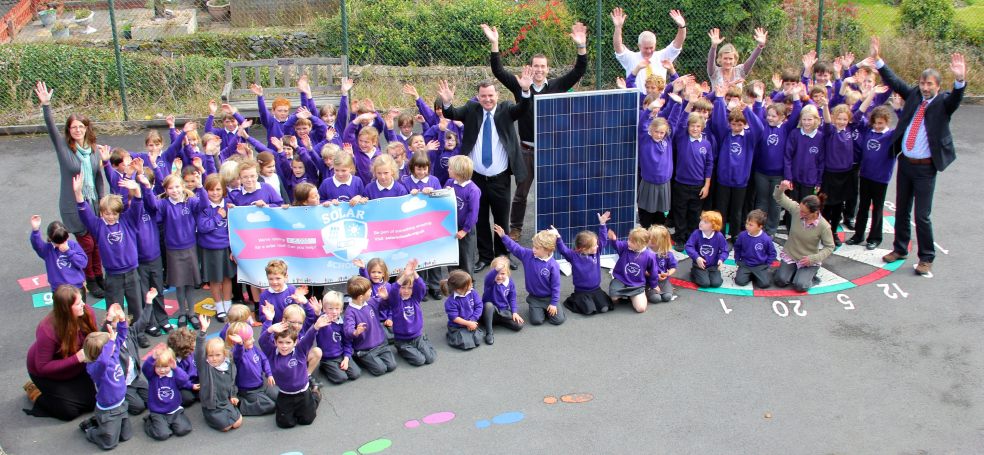 Christow Primary School pupils and teachers
