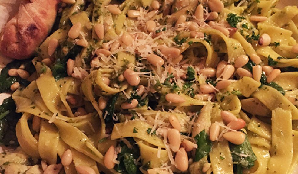 The gorgeous Pesto Pollo Pasta