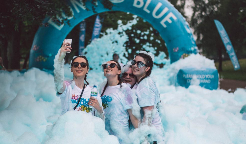 Colourful fun at a previous Bubble Rush event. A photograph of Bubble Rush