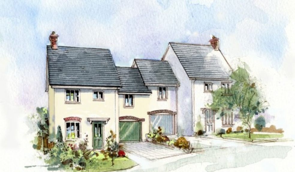 Artist’s impression of plots 7 to 10 of the new Summerfield Homes properties at ‘Creedy View’ in Sandford, near Crediton, Devon.