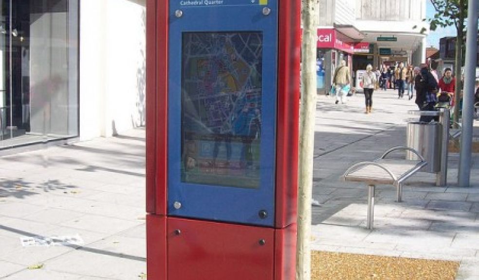 New interactive information points installed in Exeter city centre