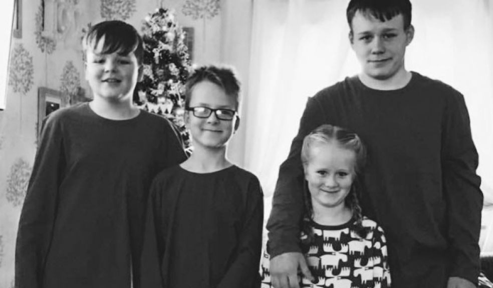 James’ favourite photo - his children in their moose pyjamas