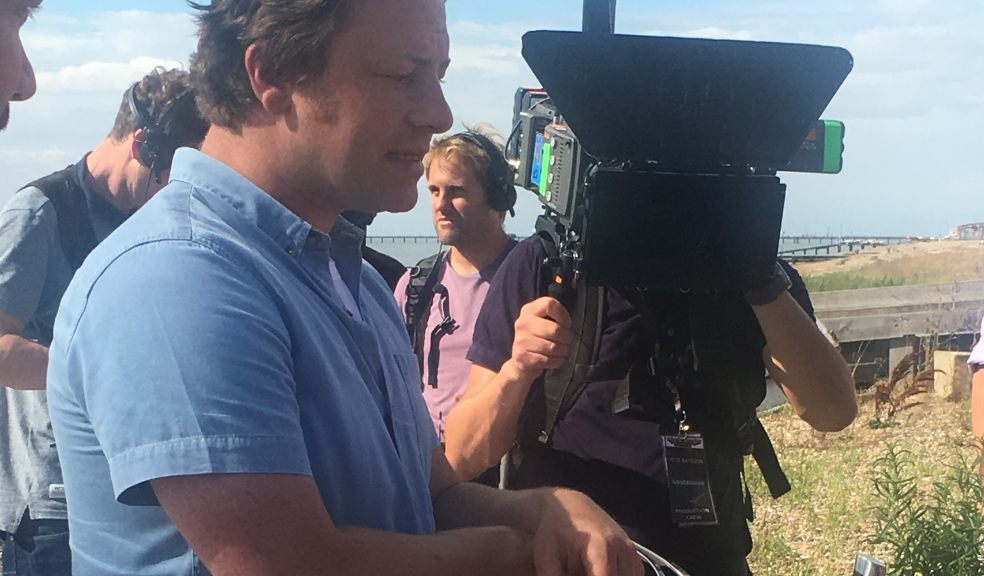 Jamie Oliver on location