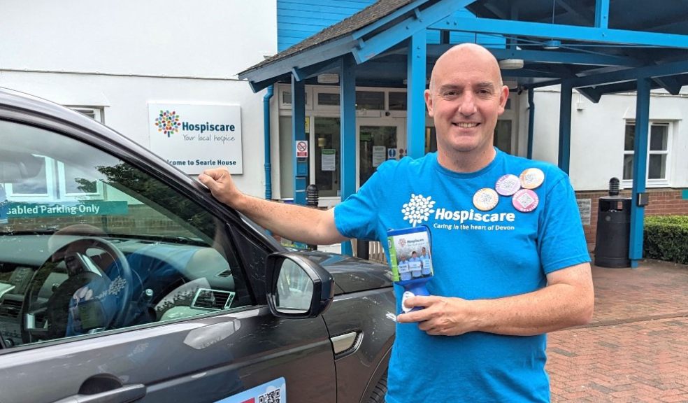 Jim at Hospiscare HQ before setting off.