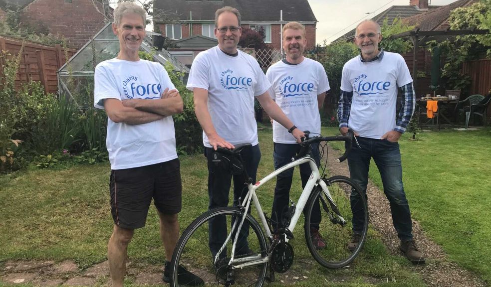 John Heathershaw and his Tour de Devon team John Heathershaw and his Tour de Devon team