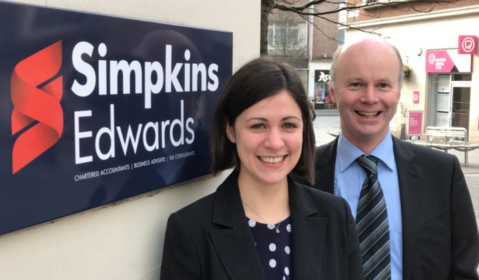 Jonathan Hayes, new Partner at the Exeter office of Simpkins Edwards, and Jo Tope, new Partner at the firm’s Holsworthy office