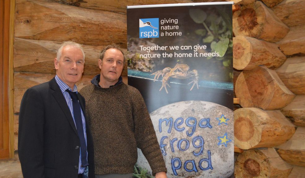 Kevin Coles from Devondale with Toby Taylor from RSPB