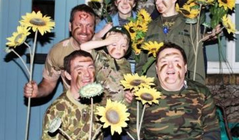 Kevin, bottom left, with his Band of Brothers
