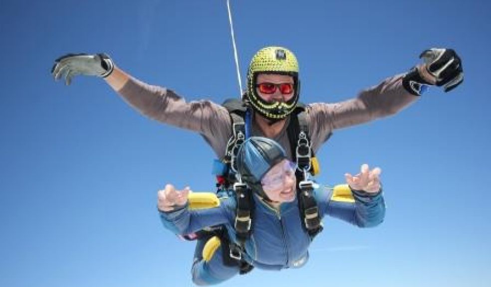 Kirsten skydives for local eye charity