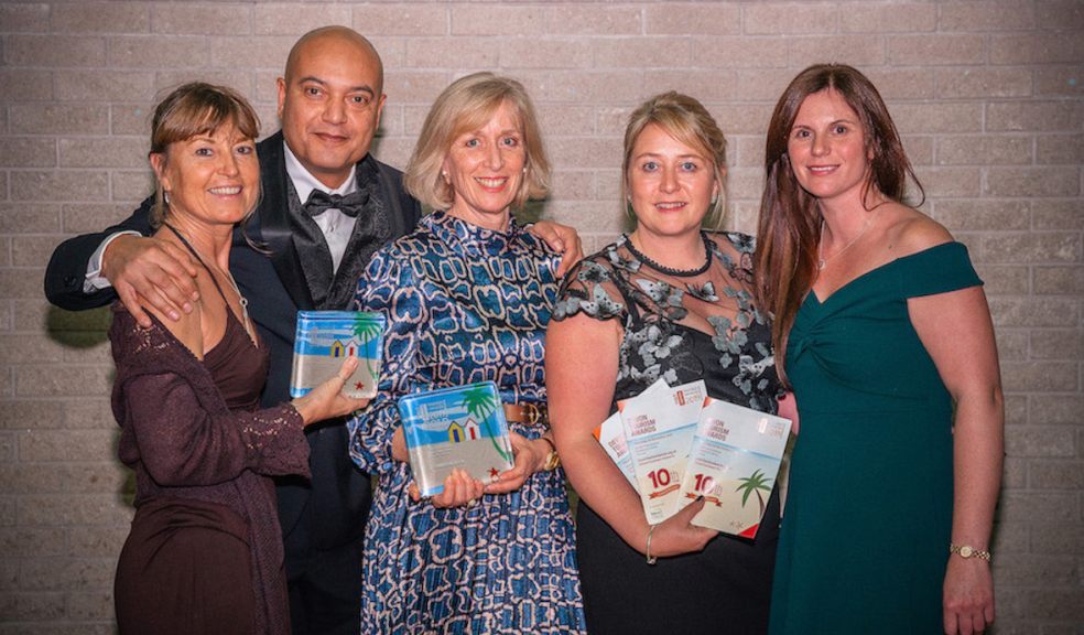The Kitley House Hotel team celebrate a double win at the Devon Tourism Awards 2019 