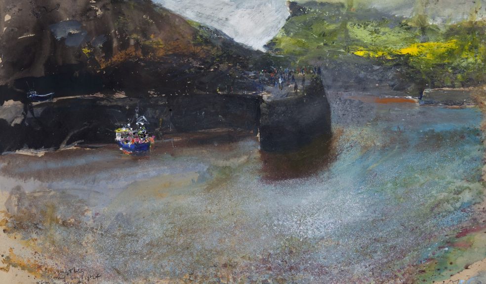 Kurt Jackson Boscastle s morning sunlight after a nights heavy rain 2015