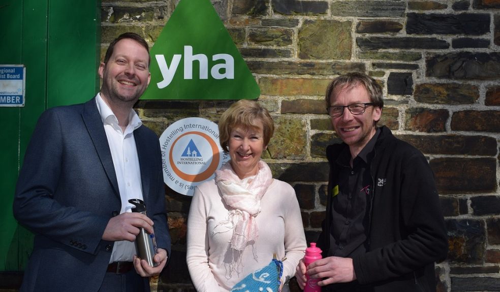 Picture of Greg Dugmore, Fran Rickwood and Paul Elson opening the water refill station