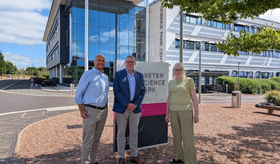 Pictured at Exeter Science Park are, L-R, Jason Buck, ESP, Geoff Adams, Integrate and Sally Basker, ESP Pictured at Exeter Science Park are, L-R, Jason Buck, ESP, Geoff Adams, Integrate and Sally Basker,