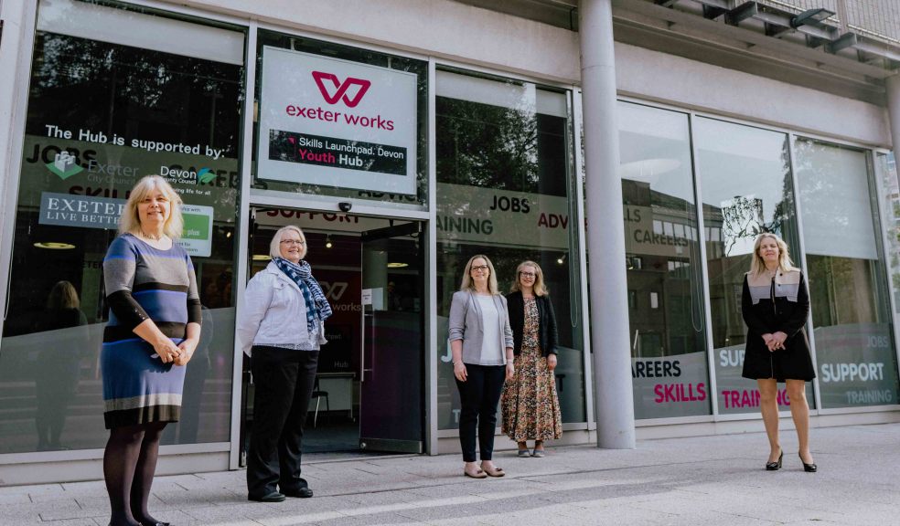 Photograph showing the official opening of the Exeter Works Hub