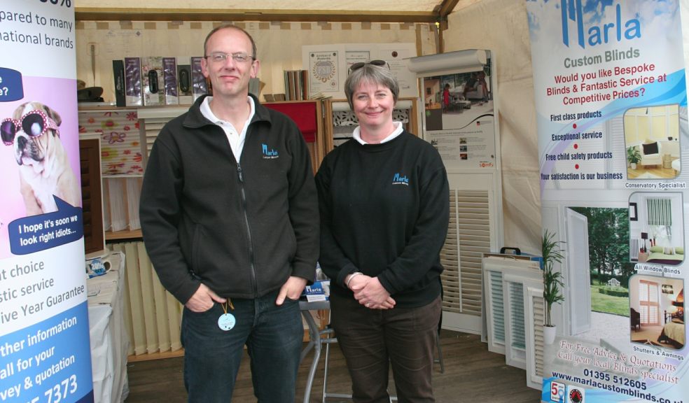 Steve and Steph Hartland of Marla Custom Blinds at the Devon County Show