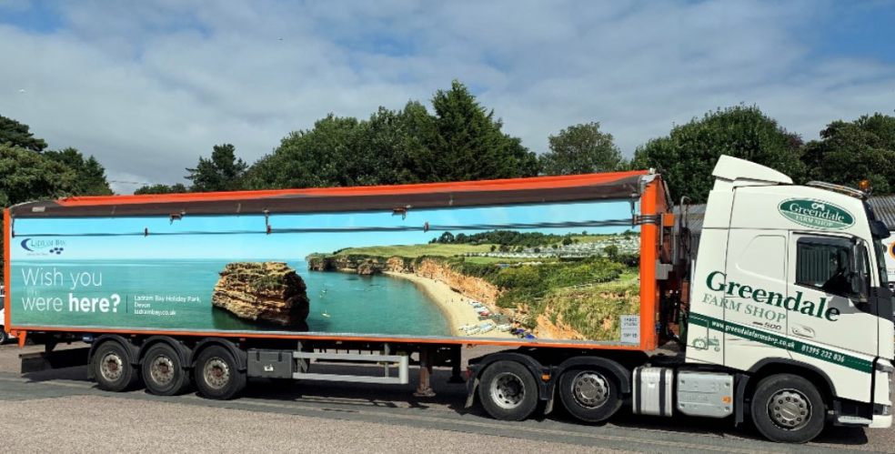 Can you see the sea yet? Even far inland, the answer's "yes" thanks to this giant postcard from Ladram Bay  