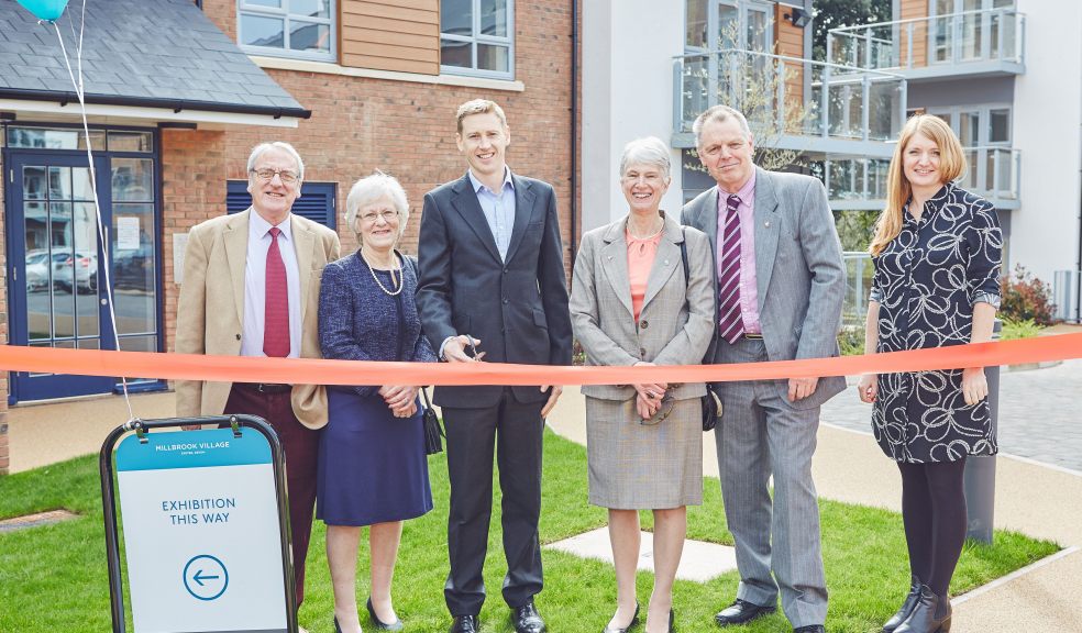 L-R: Dick Passmore, author of A brief history of Millbrook Village, Mrs Rosemary Passmore, Duncan Walker, managing director of Renaissance Villages, Mrs Christine Hodgetts, David Hodgetts, Trustee of Step One, Lisa Whittaker, Corporate and Community Fundraiser for Step One.