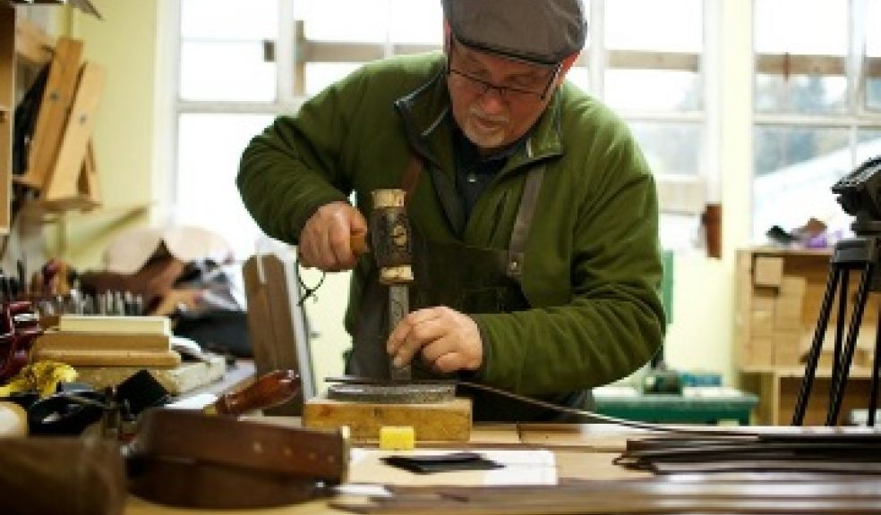 John Hagger (leatherworker). Photo courtesy of Devon Guild of Craftsmen
