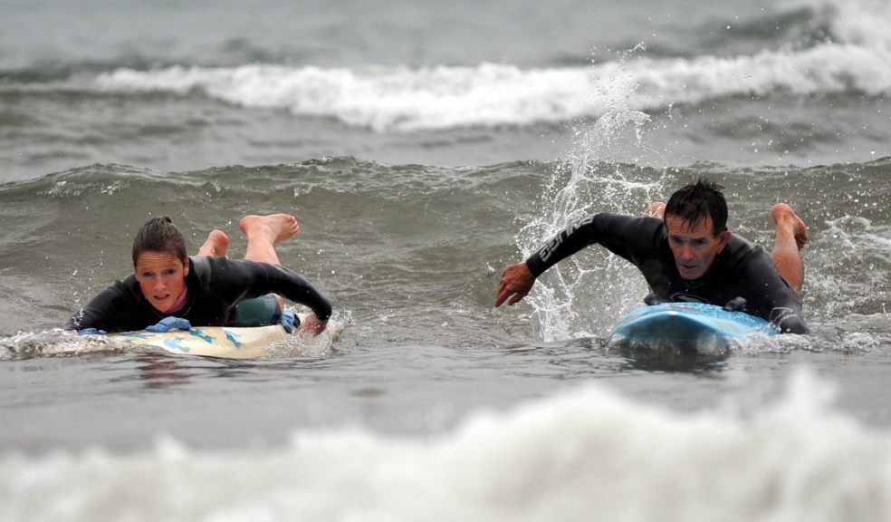 Clare & Neil practice their lifesaving skills
