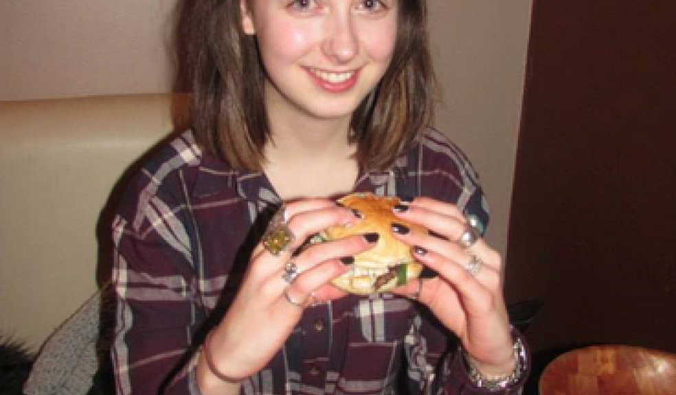 Lucy Harrison with her Ducking and Dive-In winning burger