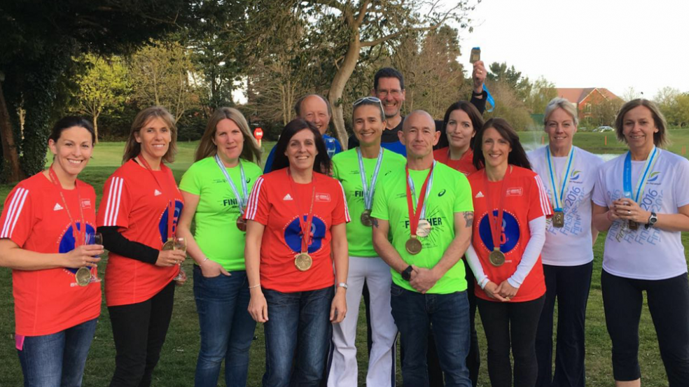 Exeter Golf and Country Club marathon runners