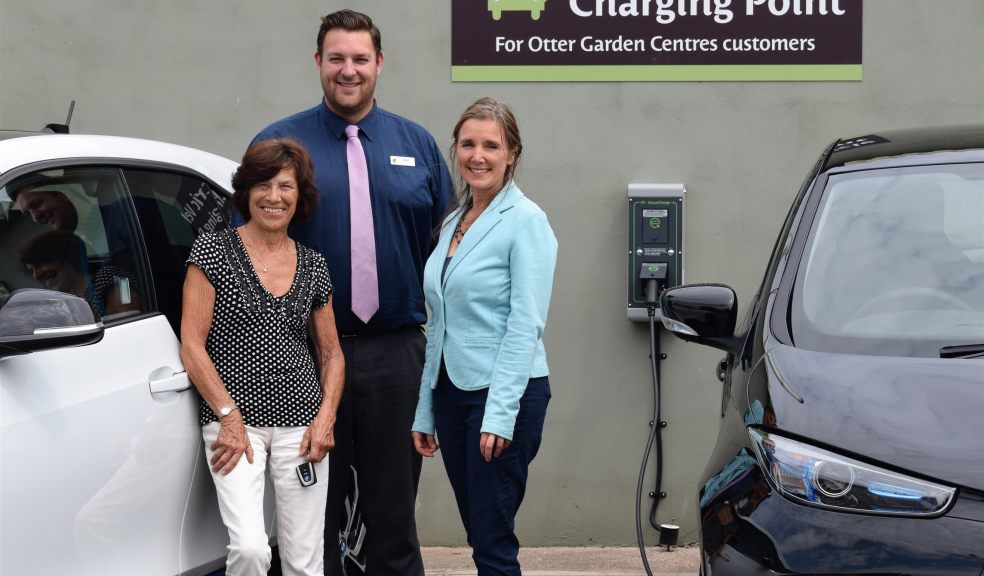 Marilyn White and James Billington of Otter Garden Centres with Marie Yexley of SOL Electrical