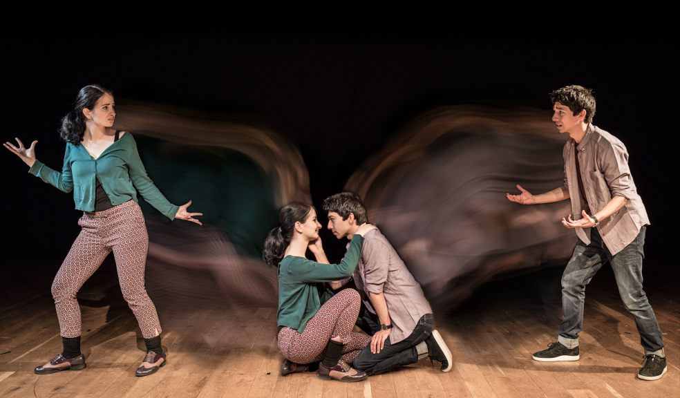 Marissa Rowell as Marianne, Damian Schedler Cruz as Roland. Pic by Benjamin J Borley